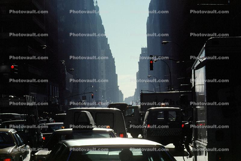 Car, Automobile, Vehicle, Sedan, Traffic Jam, New York City