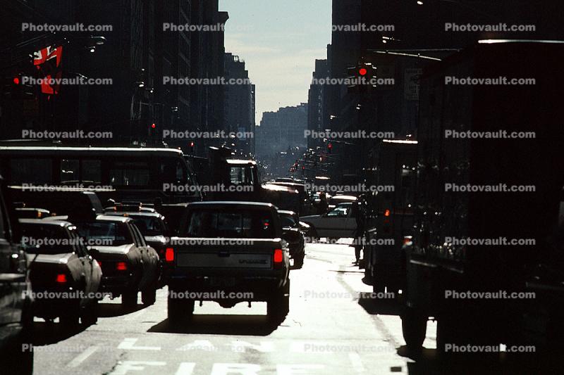 Car, Automobile, Vehicle, Sedan, Traffic Jam, New York City