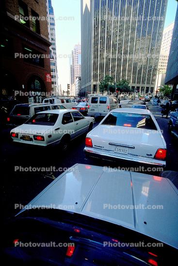 downtown, traffic Level-F, City Street, Car, Vehicle, Automobile