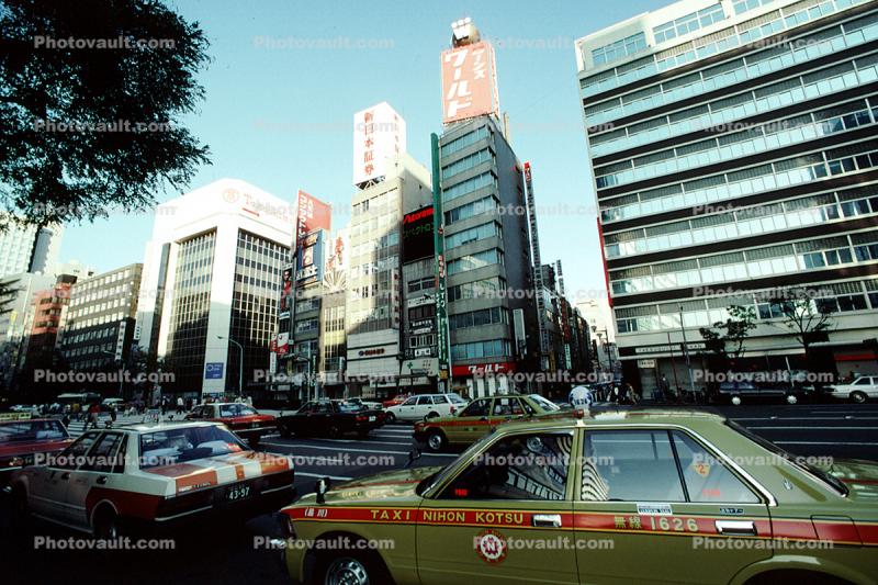 car, Vehicle, buildings, highrise, Ginza District, Tokyo