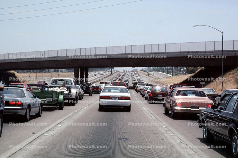 Traffic Jam, Congestion, Interstate Highway I-405, Orange County, traffic Level-F, crowded, freeway, Cars, Vehicle, Automobile