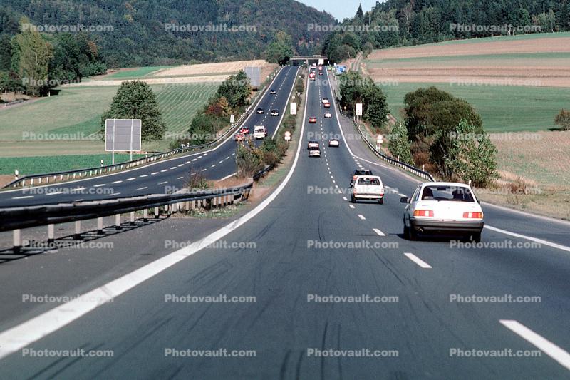 Autobahn, Weimar, Road, Roadway, Highway, Car, Vehicle, Automobile