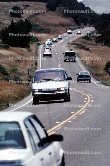 Mendocino County, Level-B traffic, Road, Roadway, Highway, Car, Vehicle, Automobile