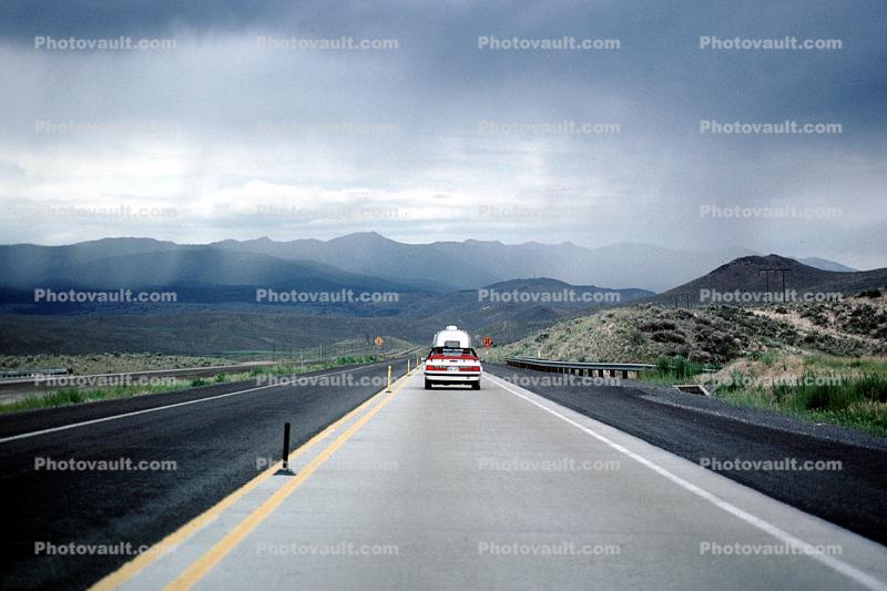 Rain Clouds, Road, Roadway, Highway, Car, Vehicle, Automobile, Airstream trailer