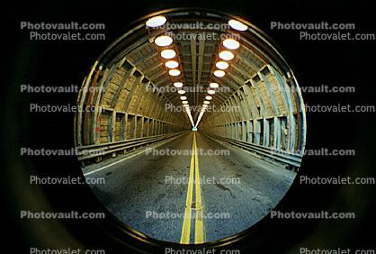 Knapps Hill Tunnel fisheye, Highway 97A, Chelan County, Columbia Basin, 1992