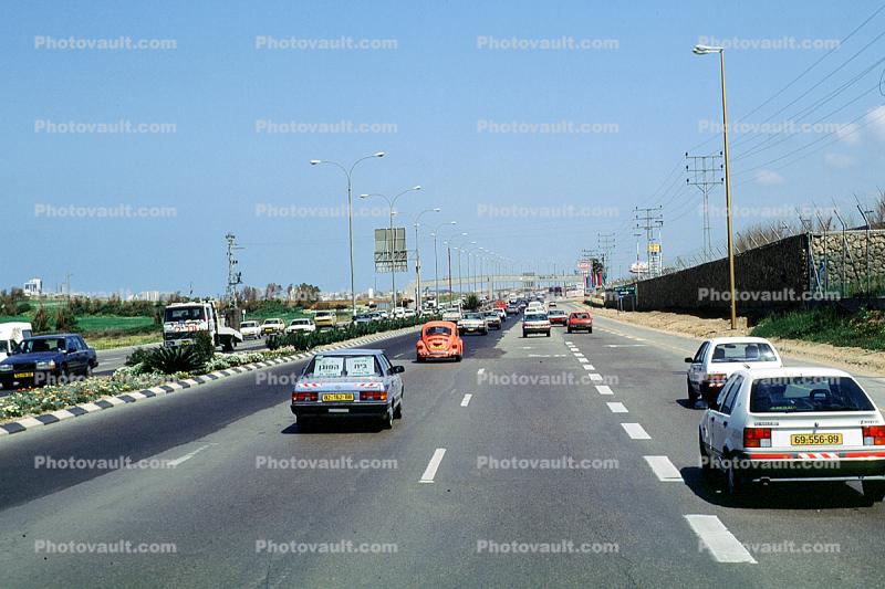 north of Tel Aviv, Highway 4, Car, Automobile, Vehicle