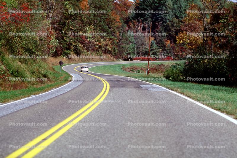 S-Curve, Road, Roadway, Highway-28, North Carolina