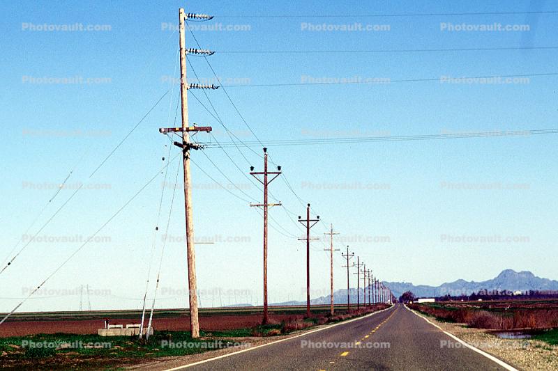 Power Poles, Siskiyou Lake, Road, Roadway, Highway 45