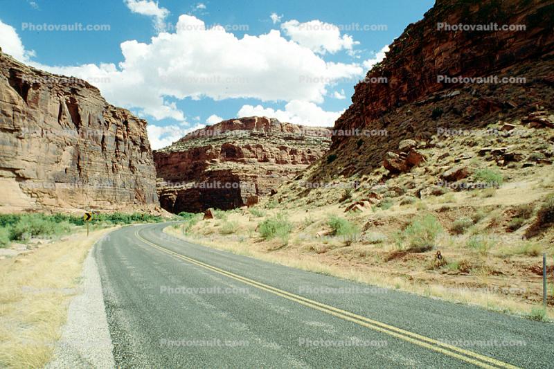 Road, Roadway, Highway 128, Castle Valley, east of Moab Utah