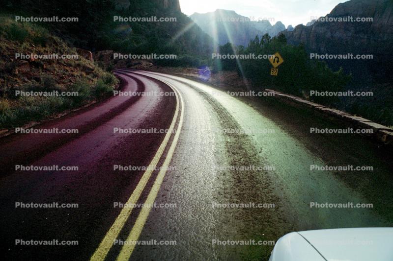 Zion National Park, Road, Roadway, Highway, Highway-9