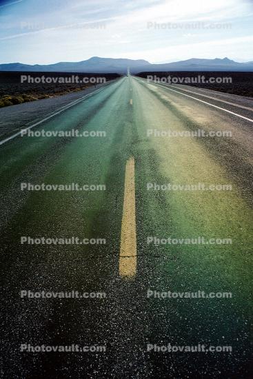 Desert, Road, Roadway, US Route 50, vanishing point
