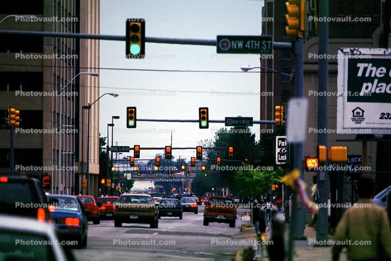 Traffic Signal Light, city street, Oklahoma City
