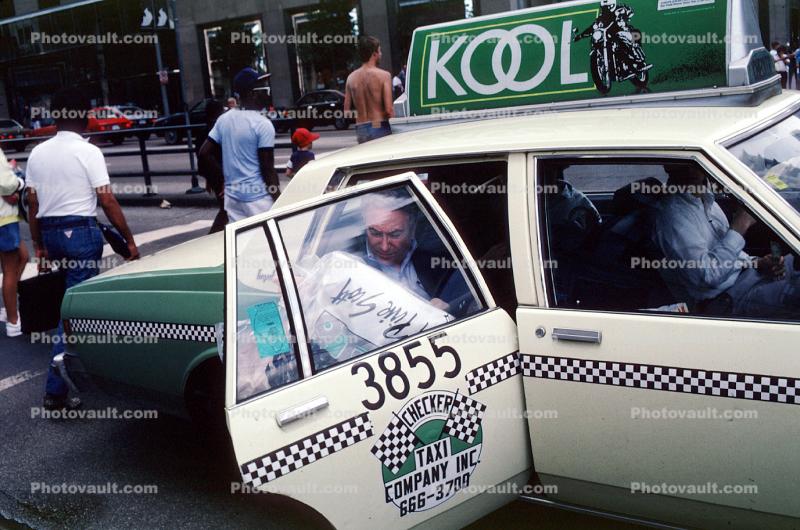 Kool Cigarette advertising, Checker Taxi Company, car, automobile, vehicle, 1970s