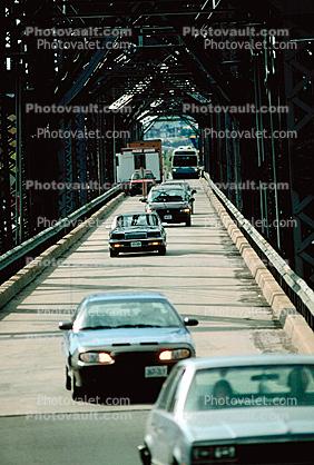 Royal Alexandra Interprovincial Bridge, steel truss cantilever bridge, Ottawa River, skyline