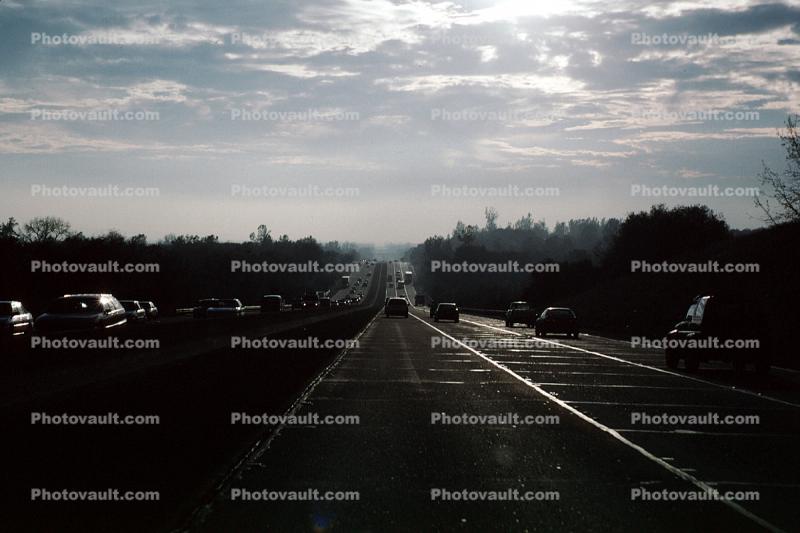 Road, Roadway, Highway, Interstate Highway I-80, west of Auburn California