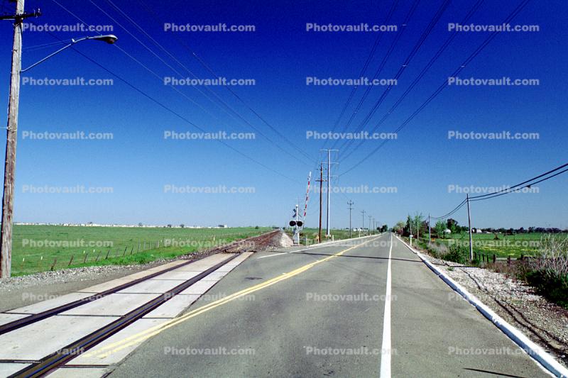 railroad crossing, Road, Roadway, Highway