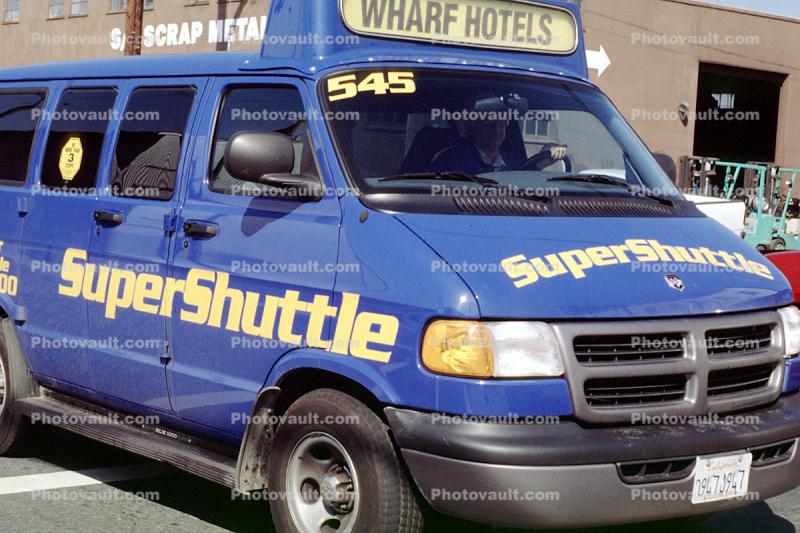 Super Shuttle Van, driver