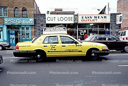 taxi cab, 3rd Street, automobile