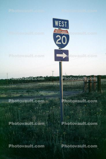 Interstate Highway I-20 West