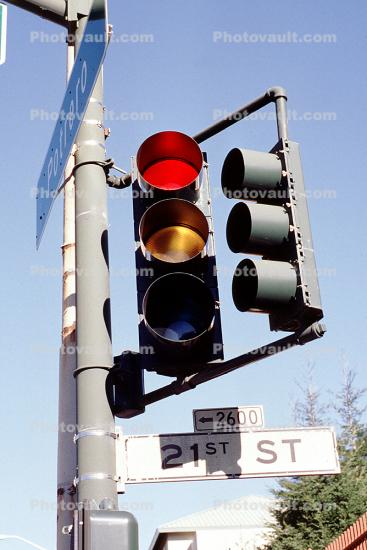 traffic Signal light, 21st Street, Stop Light