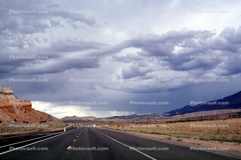 Road, Roadway, Highway, ominous clouds