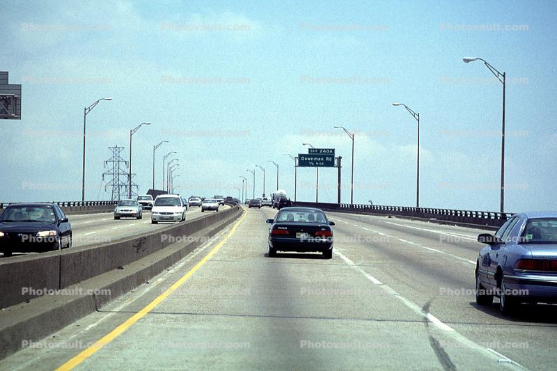 Freeway, Interstate Highway I-10, Road, New Orleans, cars, bridge