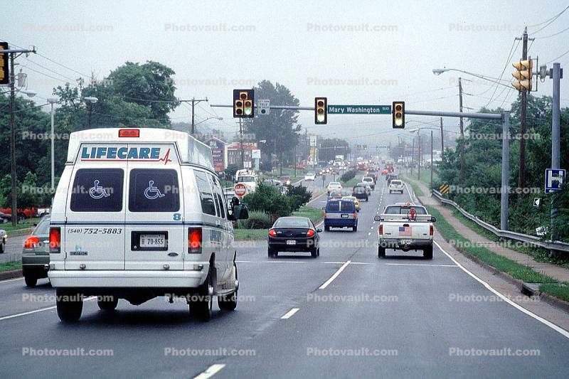 Ambulance, Traffic Signal Light, Road, Roadway, Highway, Lifecare, flashing lights