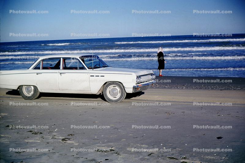 Buick, Beach, Waves, Ocean, Brownsville Texas, December 1965, 1960s