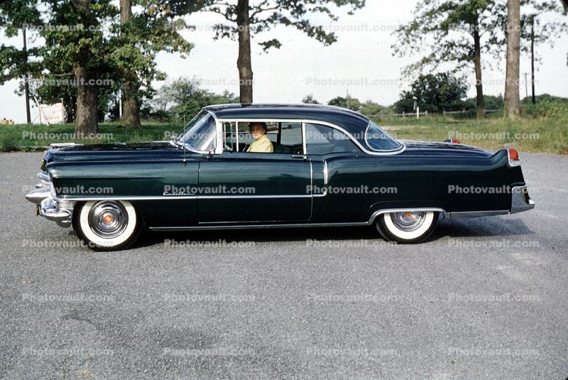 Cadillac, car, automobile, sedan, Vehicle, unique, whitewall tires, fins, retro, 1950s