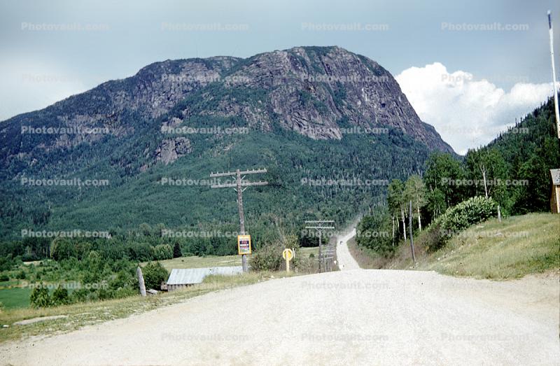 Road, Roadway, Highway, Dirt, Mountain, Forest, unpaved, Laurentide 1953