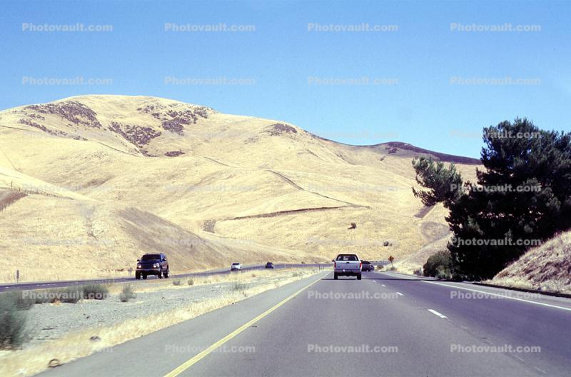 Freeway, Highway 101, Central California, summertime, hills