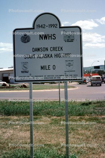 Dawson Creek, start Alaska Highway, NWHS