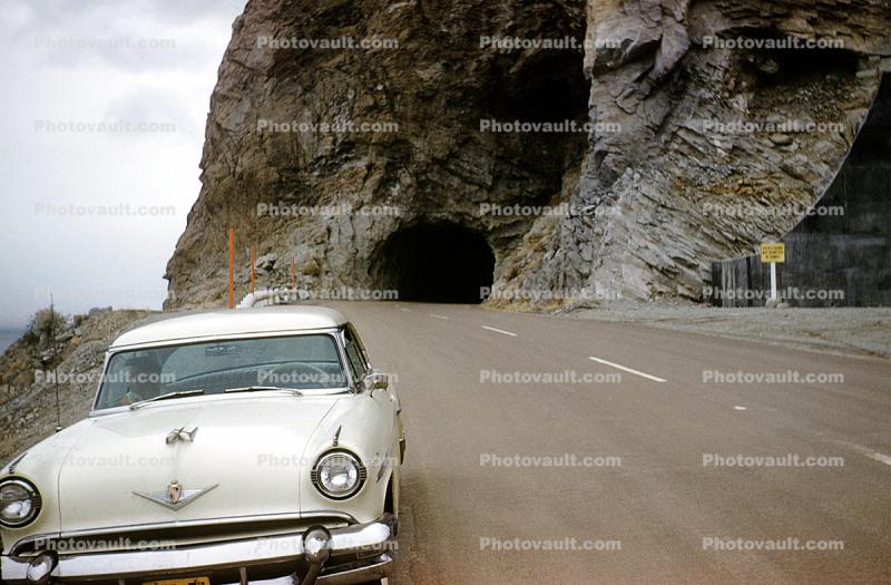 Ford, Tunnel, Road, Roadway, Highway, Car, Vehicle, Automobile, 1950s