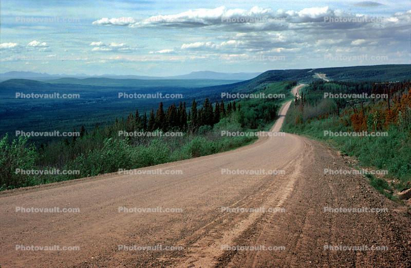 Dirt Road, Roadway, Highway, Forest, Hills, Mountains, unpaved highway, clouds