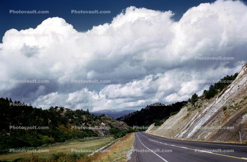 Road, Highway, clouds