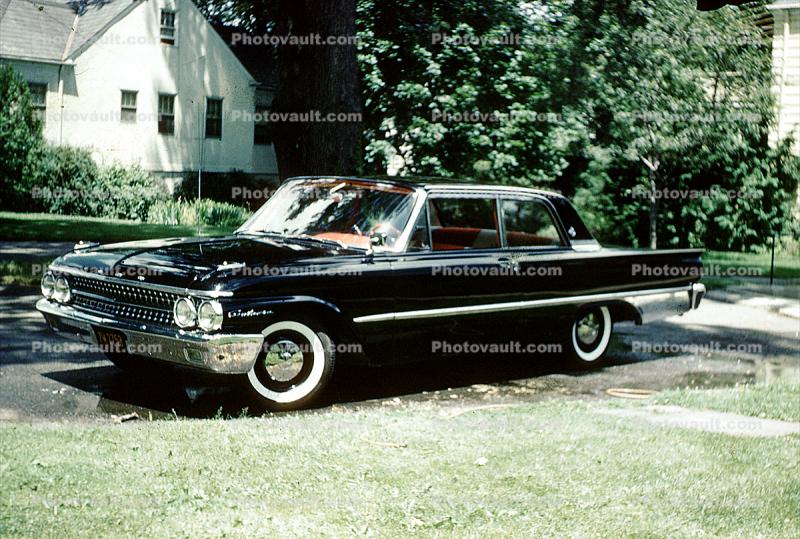Ford Mercury, Parked Car, automobile, Long Island New York, 1950s
