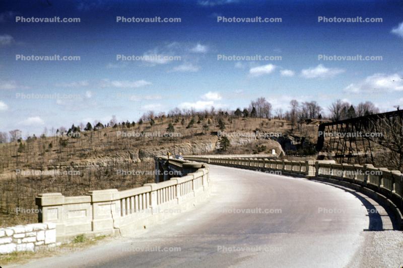 Bridge, Road, Highway, Louisville, Kentucky, USA, 1950s
