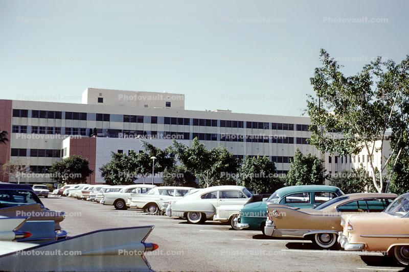 Tail Fins, Parked Cars, Parking Lot, February 1962, 1960s