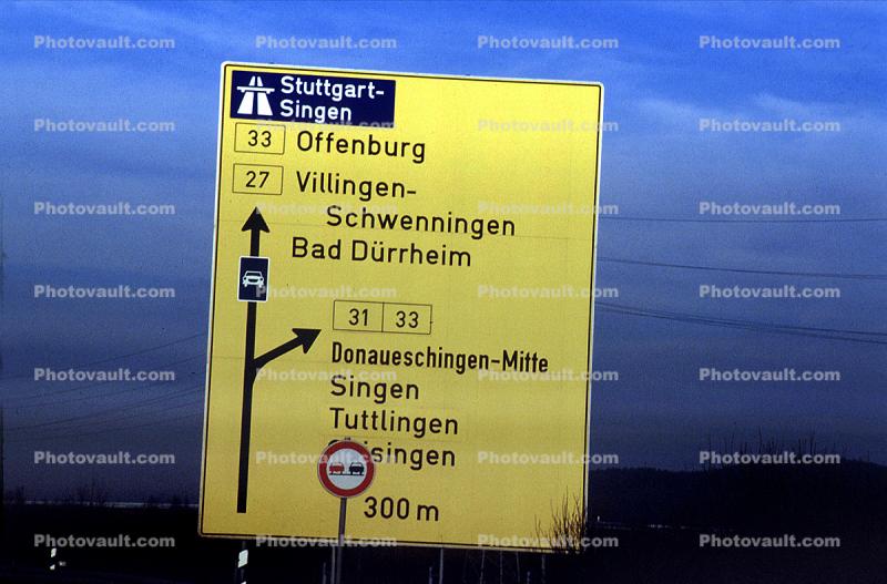 Offenburg, Baden-W?rttemberg, Germany, Autobahn, Caution, warning