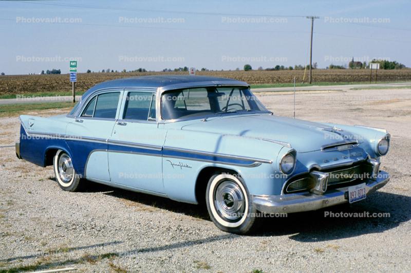 1955 DeSoto Fireflite Coronado, four-door sedan, Whitewalls, automobile, V-8 Engine, 1950s, Tuscola Illinois