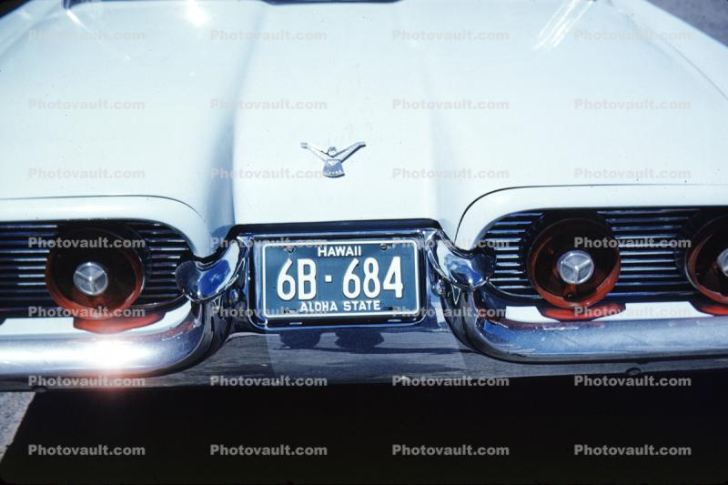 Ford Thunderbird, car, tail lights, automobile, vehicle, 1950s
