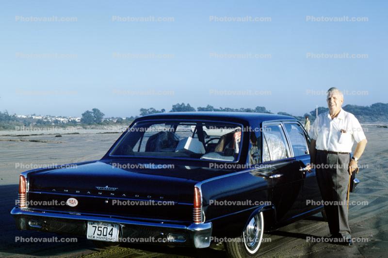 American Motors Ambassador, Pismo Beach, Car, automobile, vehicle, 1970s