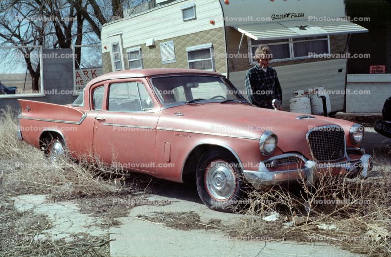 1959 Studebaker Silver Hawk, Car, automobile, vehicle, March 1974, 1970s