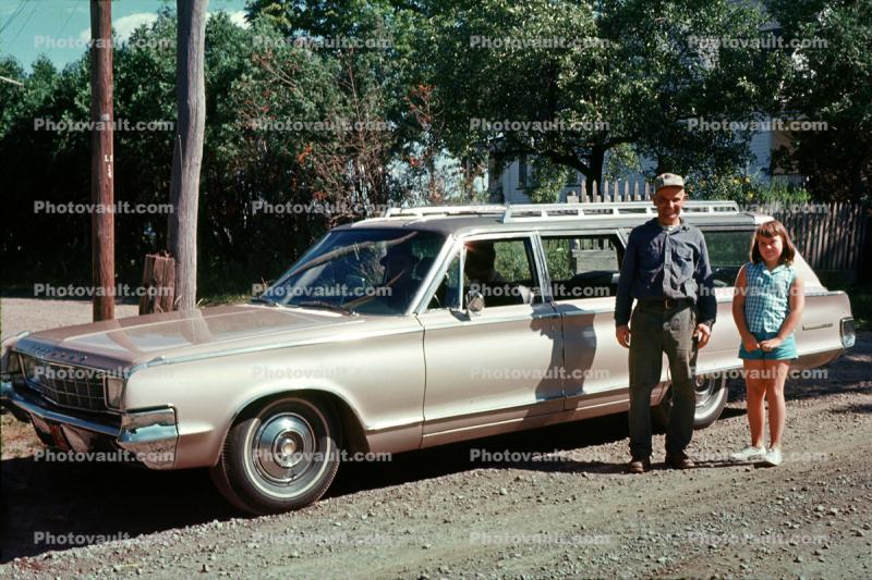 1965 Chrysler New Yorker Station Wagon, Father, Daughter, 1960s