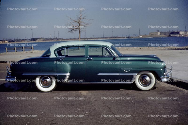 1953 Desoto V-8 Firedome, four-door sedan, Whitewall Tires, 1950s