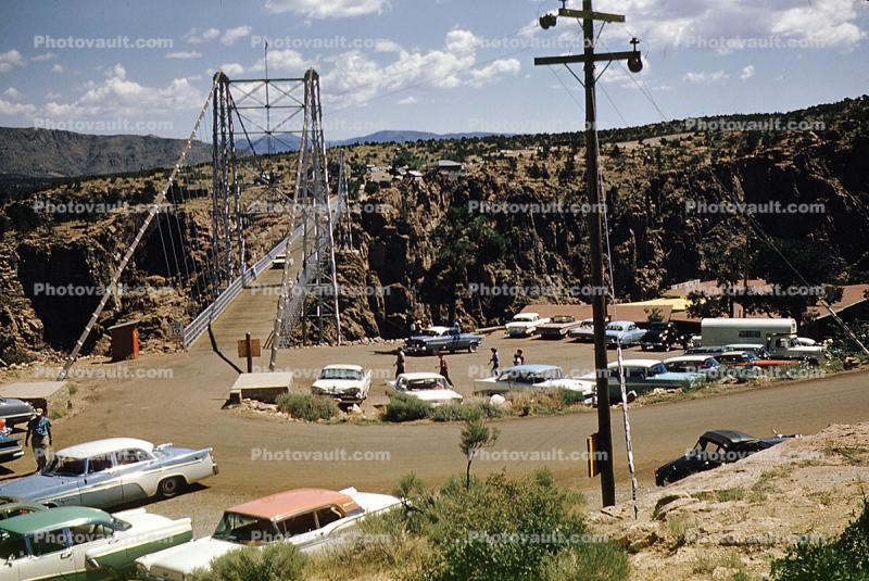 Cars, Chevy, Dodge, Royal Gorge Bridge, June 1960