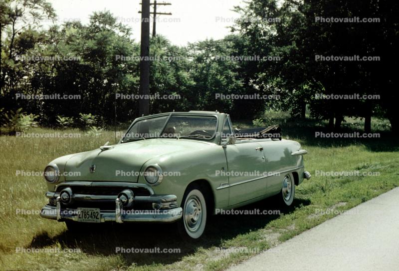 1954 Ford Cabriolet, two-door, car, 1950s