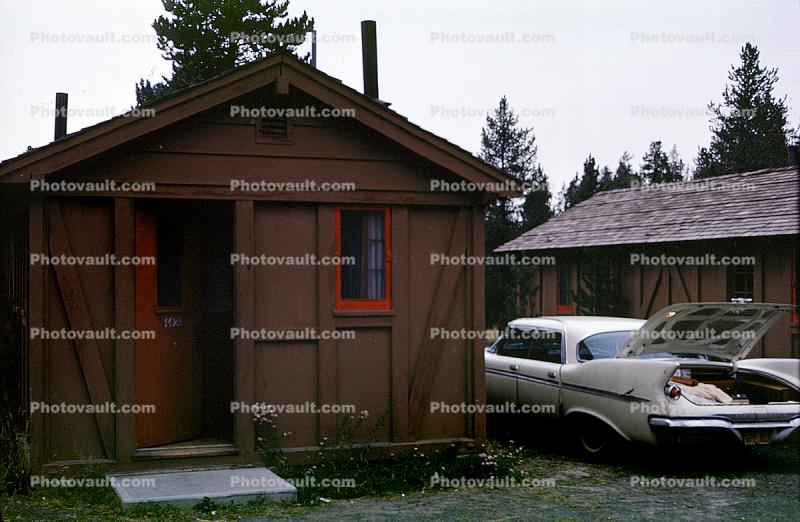 Cabin, Car, fins, trunk, 1950s