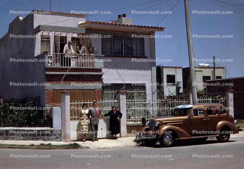 Car, People, House, Home, Tijuana, 1940s