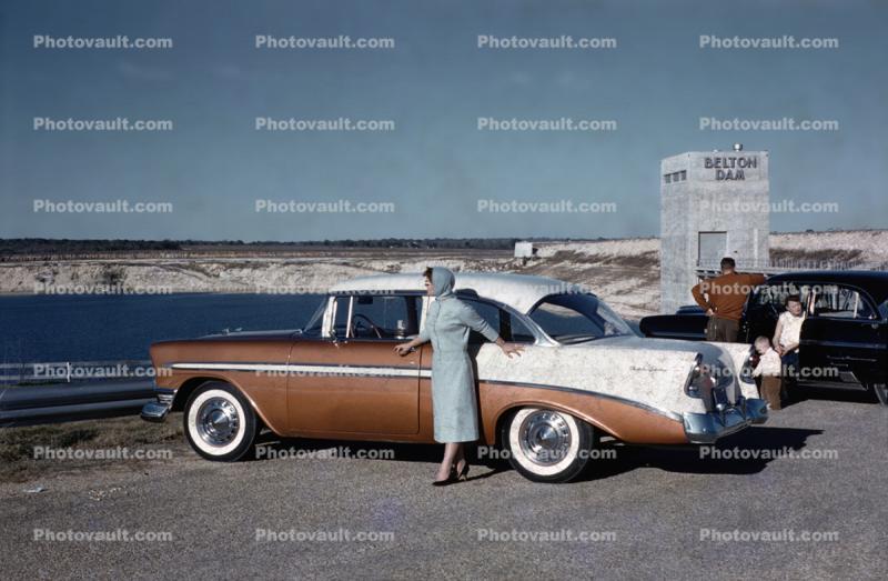 1956 Chevy Bel Air, Belton Dam, 1950s